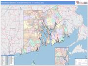 Providence-Warwick <br /> Wall Map <br /> Color Cast Style 2025 Map