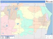 Racine <br /> Wall Map <br /> Color Cast Style 2025 Map