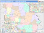 Riverside-San Bernardino-Ontario <br /> Wall Map <br /> Color Cast Style 2025 Map