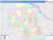 Rochester <br /> Wall Map <br /> Color Cast Style 2025 Map