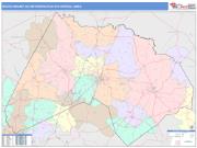 Rocky Mount <br /> Wall Map <br /> Color Cast Style 2025 Map