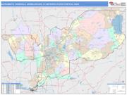 Sacramento-Roseville-Arden-Arcade <br /> Wall Map <br /> Color Cast Style 2025 Map