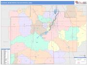 Saginaw <br /> Wall Map <br /> Color Cast Style 2025 Map
