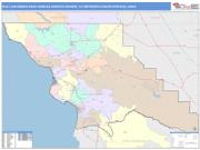 San Luis Obispo-Paso Robles-Arroyo Grande <br /> Wall Map <br /> Color Cast Style 2025 Map