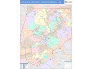 Scranton-Wilkes-Barre-Hazleton <br /> Wall Map <br /> Color Cast Style 2025 Map