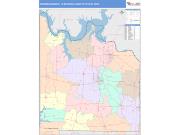 Sherman-Denison <br /> Wall Map <br /> Color Cast Style 2025 Map