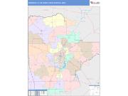 Springfield <br /> Wall Map <br /> Color Cast Style 2025 Map
