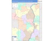 Weirton-Steubenville <br /> Wall Map <br /> Color Cast Style 2025 Map