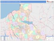 Syracuse <br /> Wall Map <br /> Color Cast Style 2025 Map