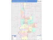 Terre Haute <br /> Wall Map <br /> Color Cast Style 2025 Map