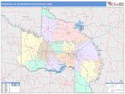 Texarkana <br /> Wall Map <br /> Color Cast Style 2025 Map