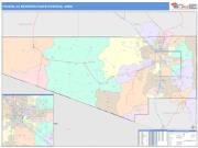 Tucson <br /> Wall Map <br /> Color Cast Style 2024 Map