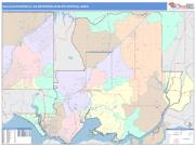 Vallejo-Fairfield <br /> Wall Map <br /> Color Cast Style 2025 Map