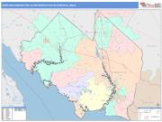 Vineland-Bridgeton <br /> Wall Map <br /> Color Cast Style 2025 Map