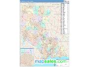 Waterbury <br /> Wall Map <br /> Color Cast Style 2025 Map