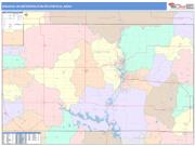 Wausau <br /> Wall Map <br /> Color Cast Style 2025 Map