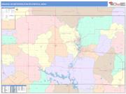 Wausau <br /> Wall Map <br /> Color Cast Style 2024 Map