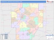 Bloomington <br /> Wall Map <br /> Color Cast Style 2025 Map