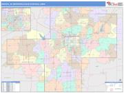 Wichita <br /> Wall Map <br /> Color Cast Style 2025 Map