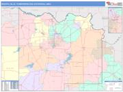 Wichita Falls <br /> Wall Map <br /> Color Cast Style 2025 Map