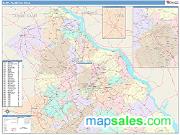 York-Hanover <br /> Wall Map <br /> Color Cast Style 2025 Map