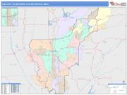 Yuba City <br /> Wall Map <br /> Color Cast Style 2025 Map