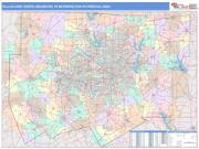 Dallas-Fort Worth-Arlington <br /> Wall Map <br /> Color Cast Style 2025 Map