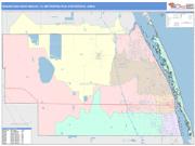 Sebastian-Vero Beach <br /> Wall Map <br /> Color Cast Style 2025 Map