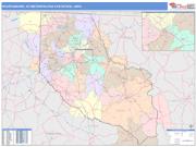 Spartanburg <br /> Wall Map <br /> Color Cast Style 2025 Map