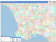 Southern Los Angeles County <br /> Wall Map <br /> Color Cast Style 2025 Map