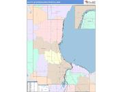 Bay City <br /> Wall Map <br /> Color Cast Style 2025 Map