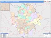 Beckley <br /> Wall Map <br /> Color Cast Style 2025 Map