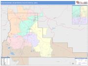 Bend-Redmond <br /> Wall Map <br /> Color Cast Style 2025 Map