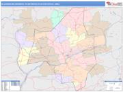 Bloomsburg-Berwick <br /> Wall Map <br /> Color Cast Style 2025 Map