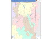 Burlington <br /> Wall Map <br /> Color Cast Style 2025 Map