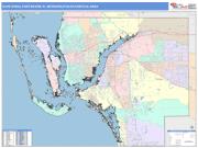 Cape Coral-Fort Myers <br /> Wall Map <br /> Color Cast Style 2025 Map