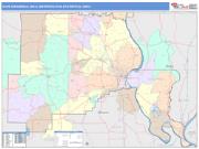 Cape Girardeau <br /> Wall Map <br /> Color Cast Style 2025 Map