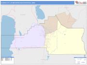 Carson City <br /> Wall Map <br /> Color Cast Style 2025 Map