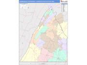 Chambersburg-Waynesboro <br /> Wall Map <br /> Color Cast Style 2025 Map