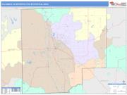 Columbus <br /> Wall Map <br /> Color Cast Style 2025 Map