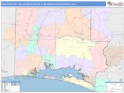 Crestview-Fort Walton Beach-Destin <br /> Wall Map <br /> Color Cast Style 2025 Map