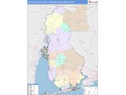 Daphne-Fairhope-Foley <br /> Wall Map <br /> Color Cast Style 2025 Map