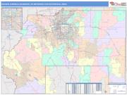 Denver-Aurora-Lakewood <br /> Wall Map <br /> Color Cast Style 2025 Map