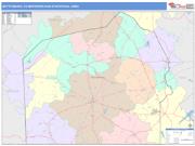 Gettysburg <br /> Wall Map <br /> Color Cast Style 2025 Map