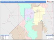 Hanford-Corcoran <br /> Wall Map <br /> Color Cast Style 2025 Map
