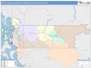 Mount Vernon-Anacortes <br /> Wall Map <br /> Color Cast Style 2025 Map