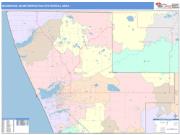Muskegon <br /> Wall Map <br /> Color Cast Style 2025 Map