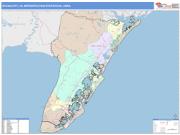 Ocean City <br /> Wall Map <br /> Color Cast Style 2025 Map