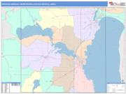 Oshkosh-Neenah <br /> Wall Map <br /> Color Cast Style 2025 Map
