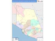 Oxnard-Thousand Oaks-Ventura <br /> Wall Map <br /> Color Cast Style 2025 Map